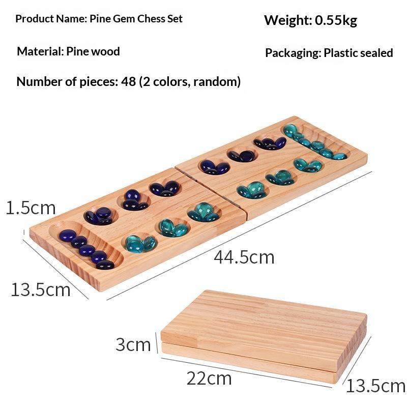 Board Game Night - Permainan Papan Mancala Lipat Kayu Baru