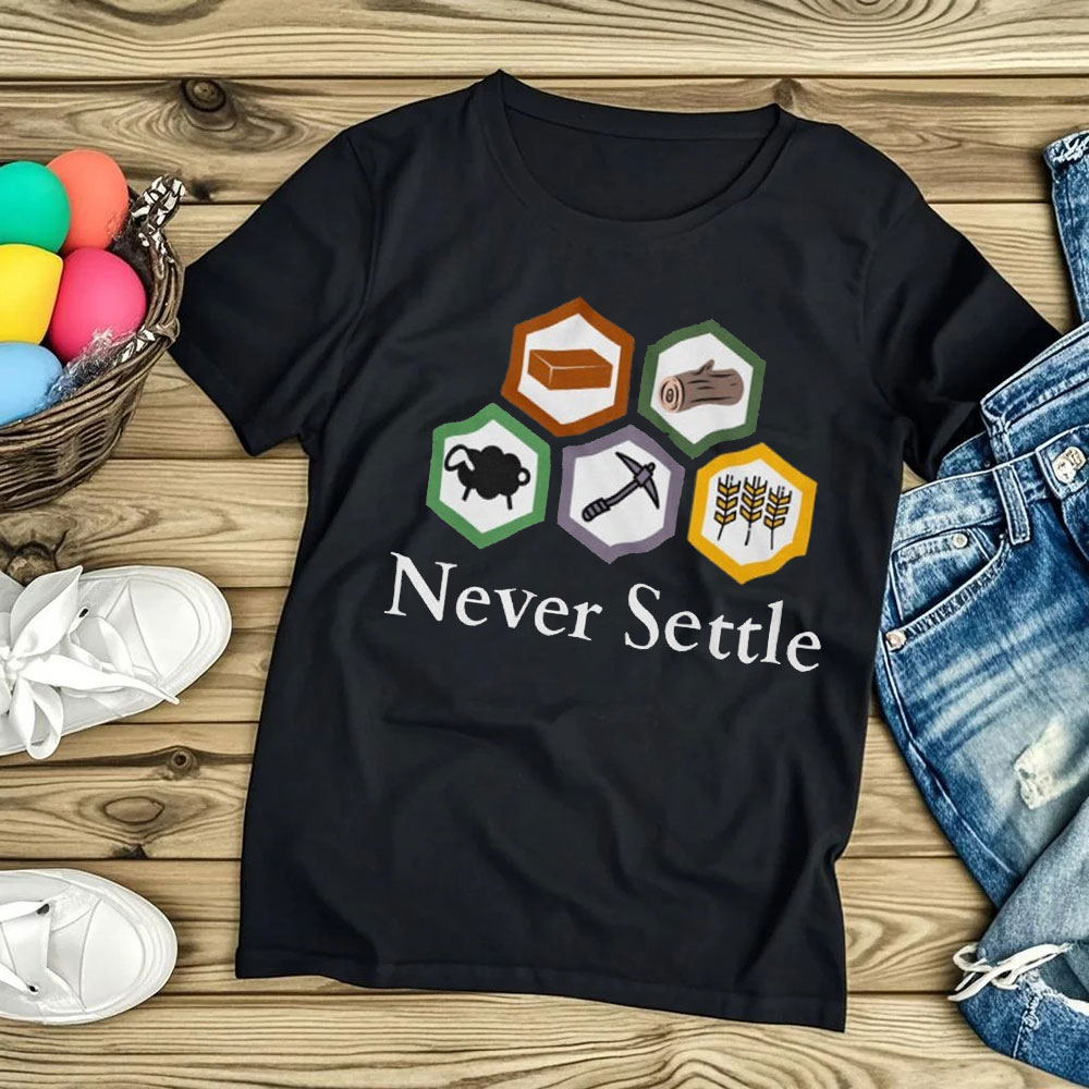 Board Game Catan - Kaos Never Settle Catan Vintage Settlers