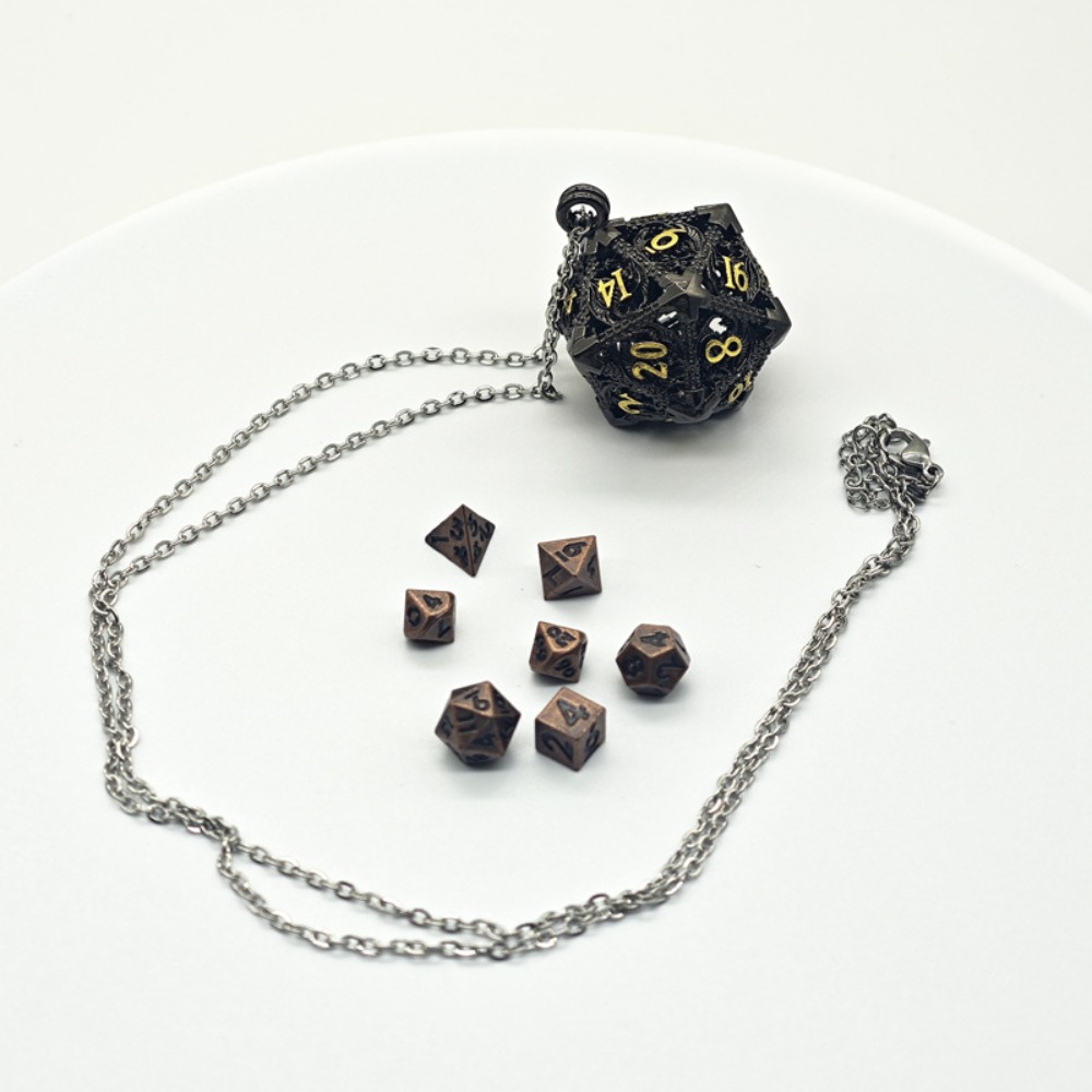Board Game Io - 1 Set Kalung Dadu Logam Berongga