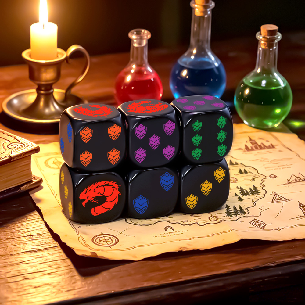 Board Game Night - 6 Buah Set Dadu D6 Polihedral