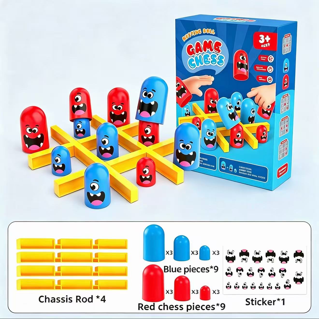Board Game Word - Permainan Tic-Tac-Toe Cangkir Susun Ukuran Besar,