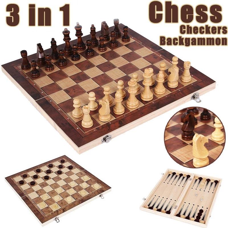 Papan catur 3 in 1, papan perm - Board Game Quacks ulasan dan harga