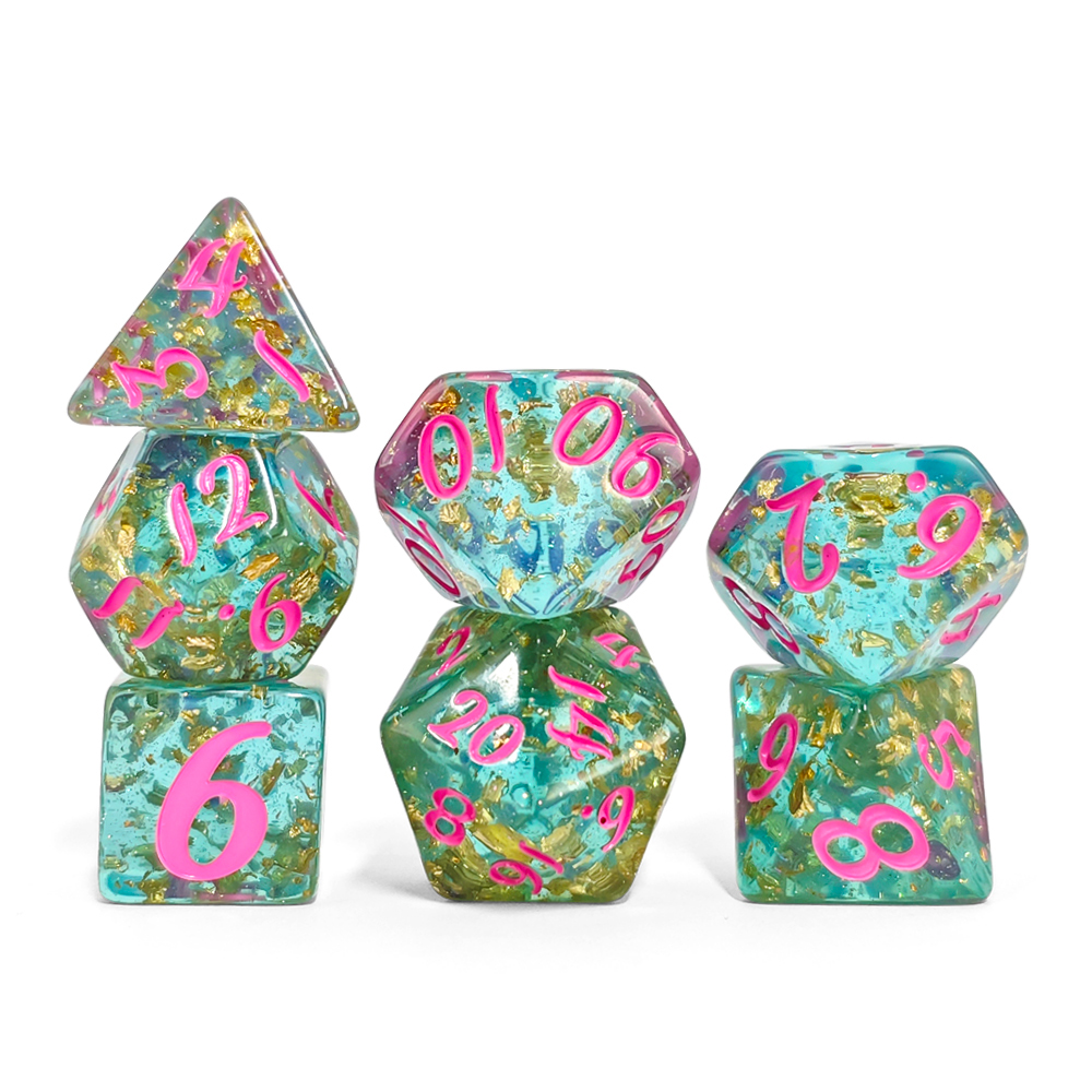 7Pcs/set Dadu Resin dengan Lap - Board Game Dungeons And Dragons ulasan dan harga