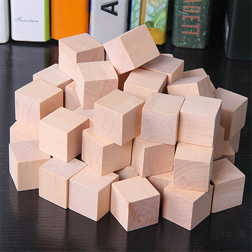 30 Buah 2X2CM Kayu Kubus Warna - Board Game Word ulasan dan harga