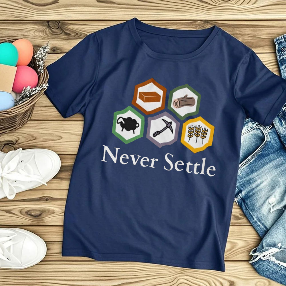 Kaos Never Settle Catan Vintag - Board Game Catan ulasan dan harga
