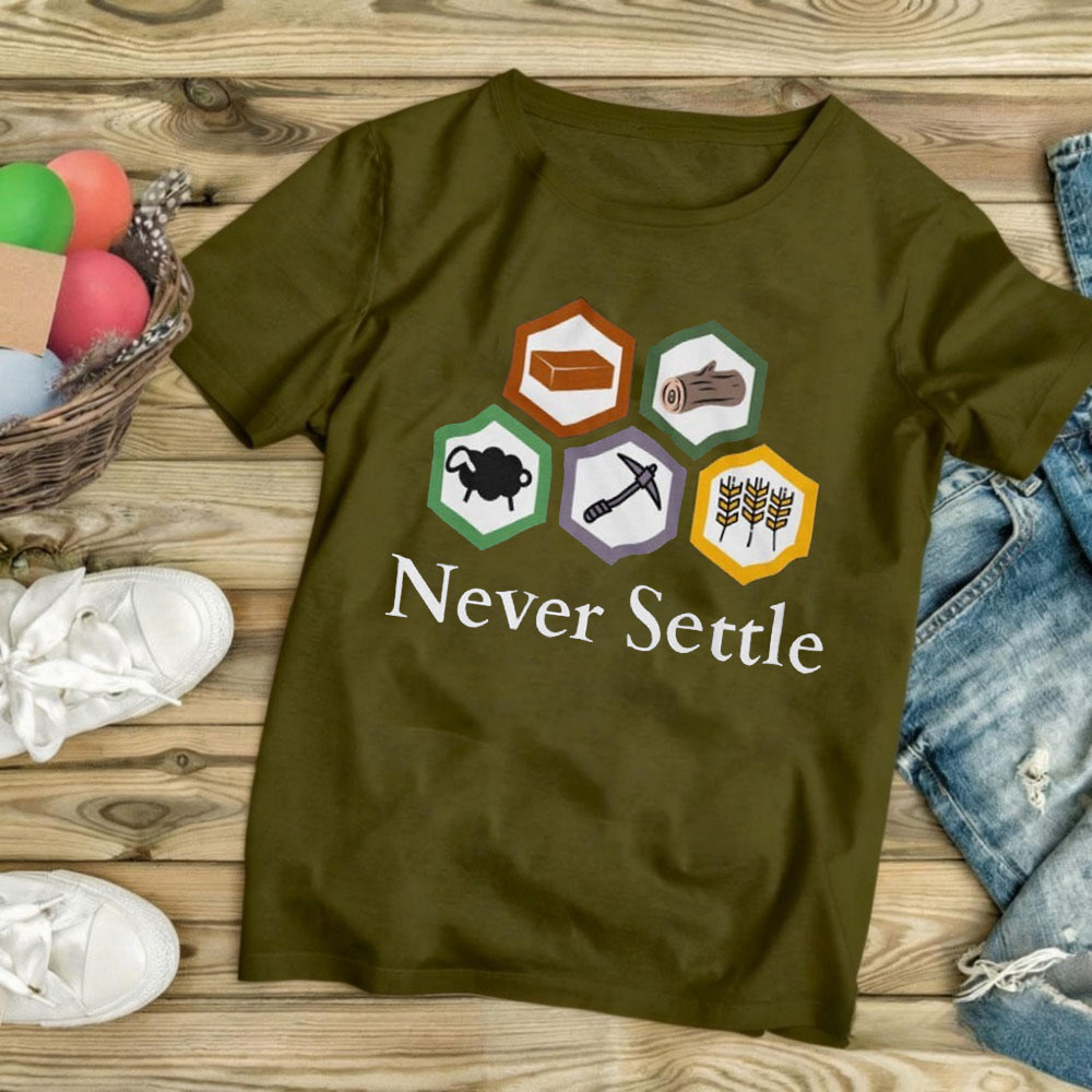 Kaos Never Settle Catan Vintag - Board Game Catan ulasan dan harga