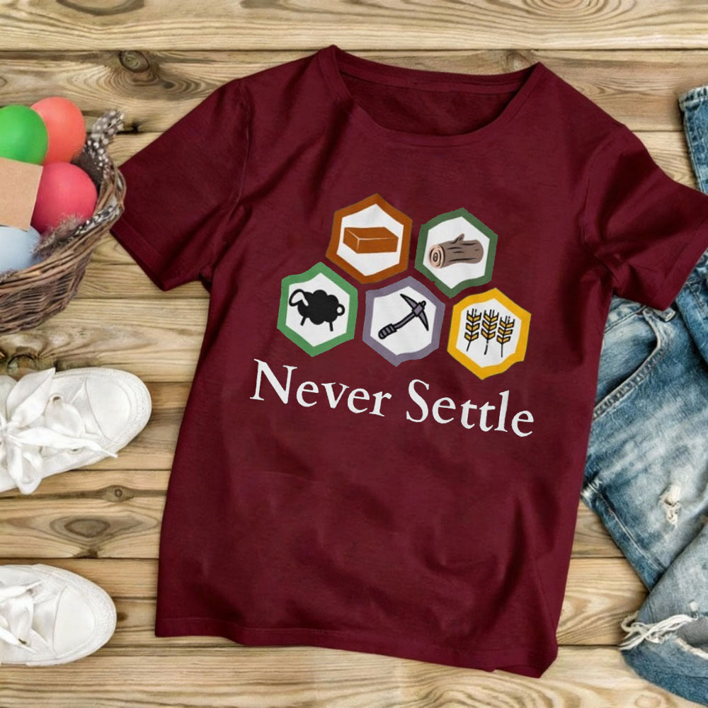 Kaos Never Settle Catan Vintag - Board Game Catan ulasan dan harga