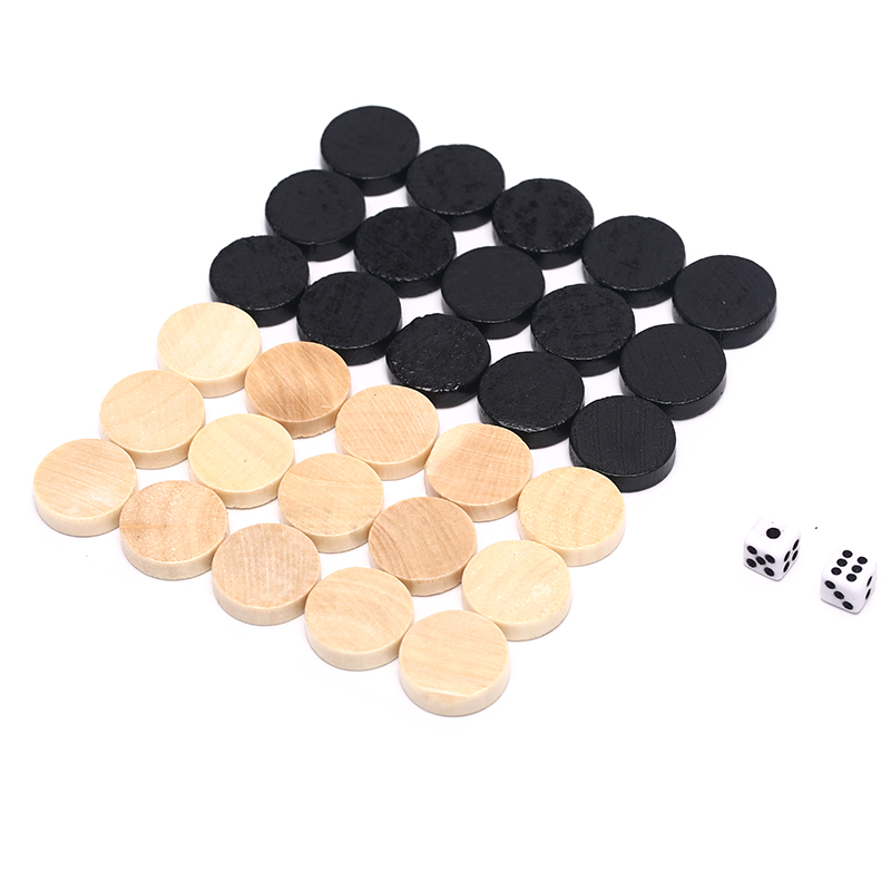 30 Buah Dam Kayu Catur Backgam - Board Game Quacks ulasan dan harga