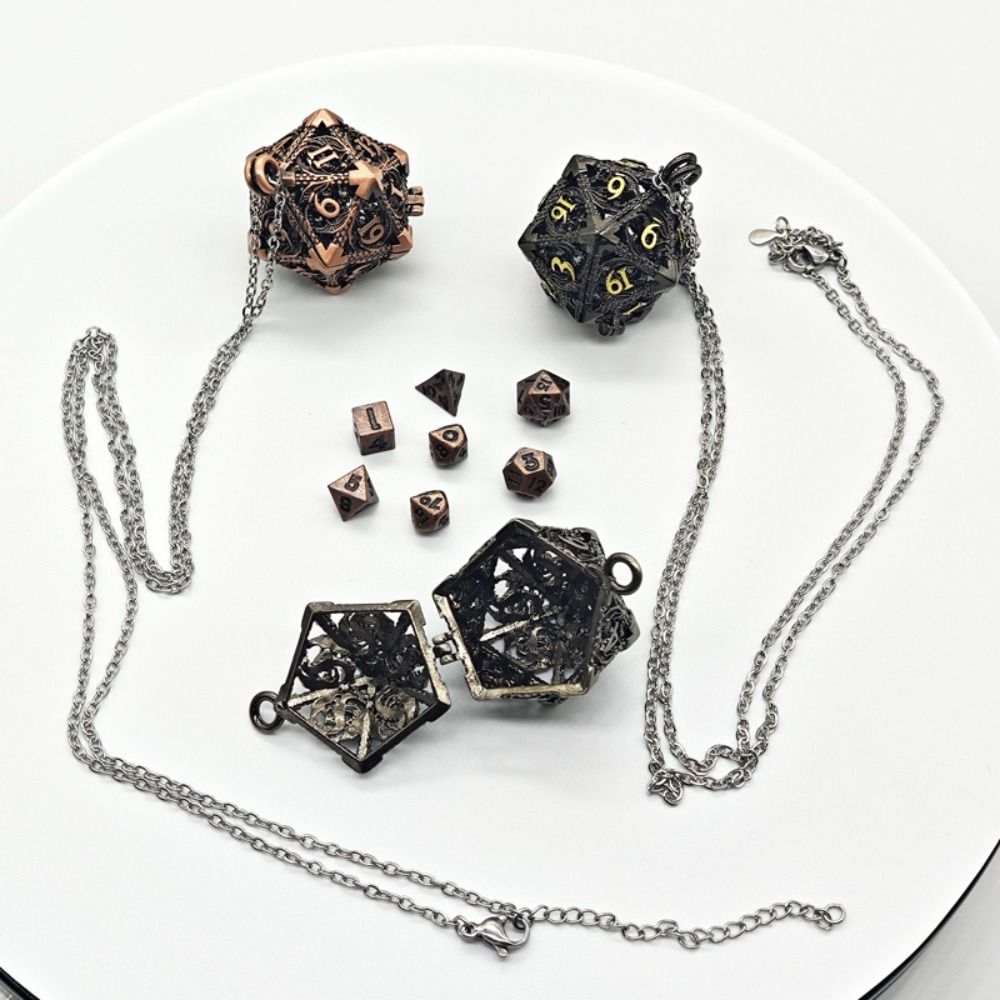 1 Set Kalung Dadu Logam Berong - Board Game Io ulasan dan harga